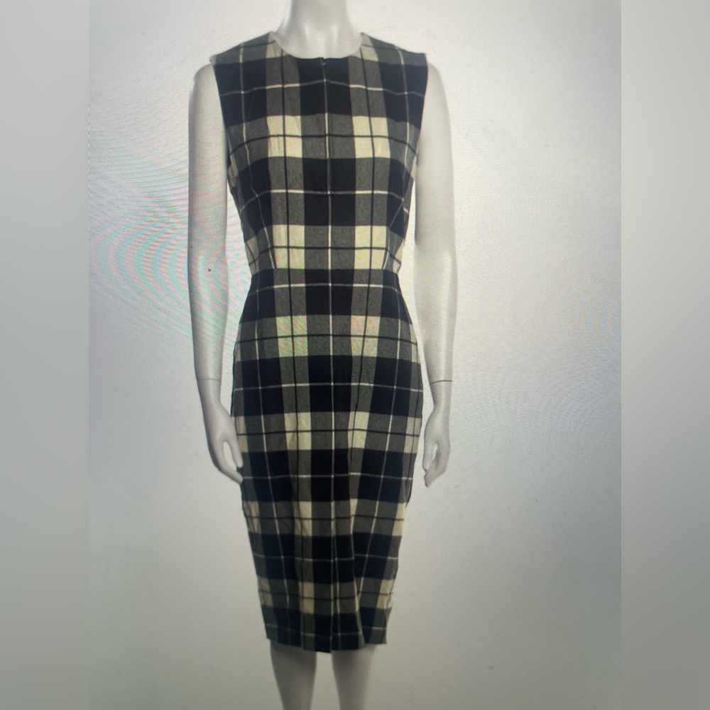 Max Mara Plaid Midi Dress